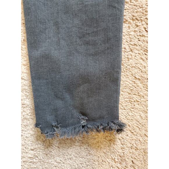 Madewell Black Button Fly 9" Mid-Rise Skinny Raw Hem Jeans Style #H3026, Size 28 - Picture 11 of 11